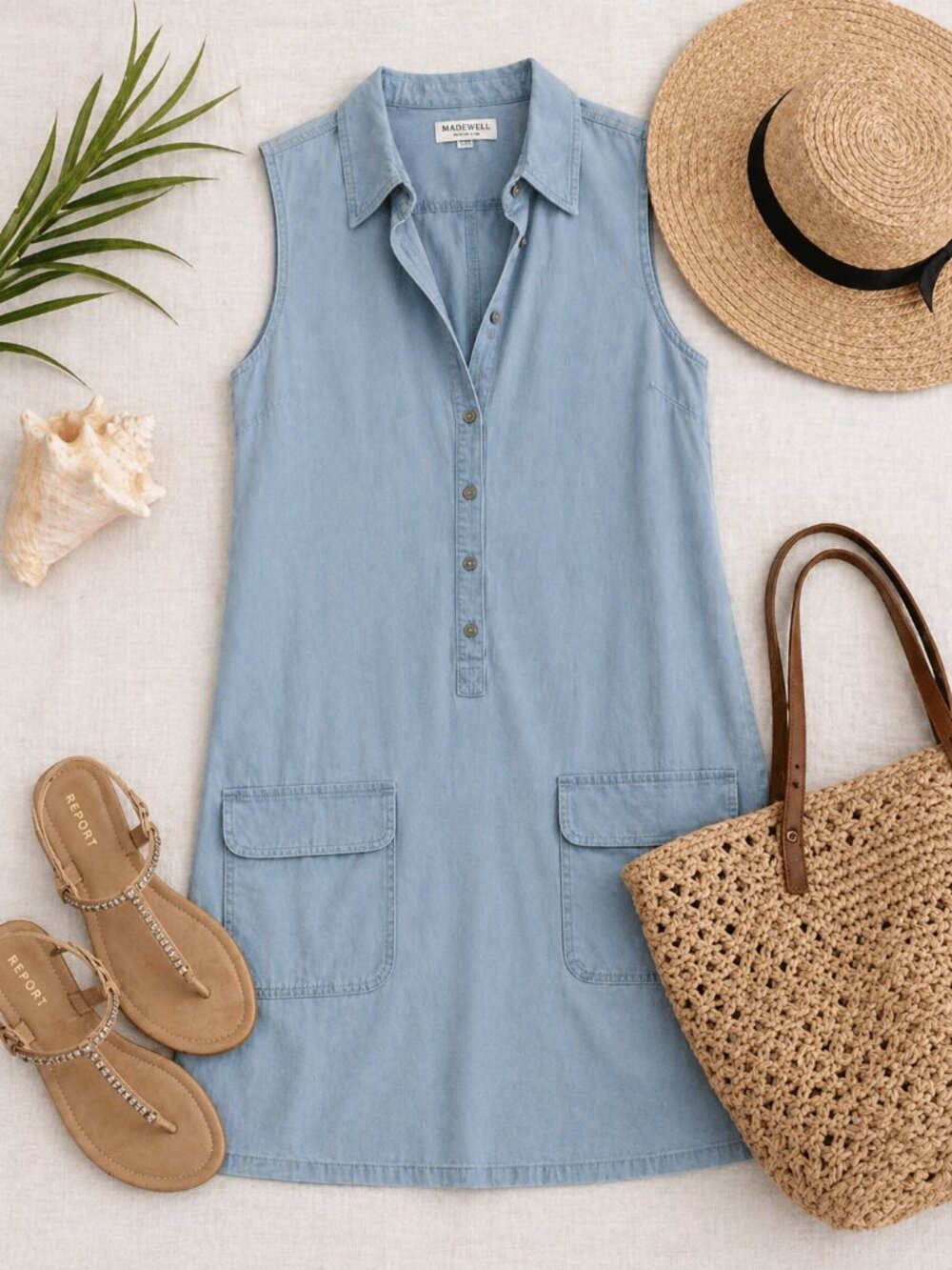 Equipment Femme Lucida Dress Denim Blue Jean Short Collared Dress Sz Small - Picture 7 of 7